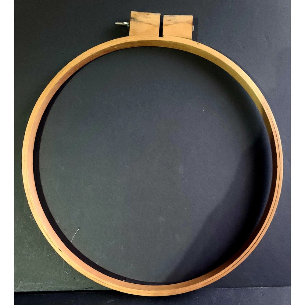 Losing Touch 14" Wooden Embroidery Hoop Round Needlework Frame Cross Stitch